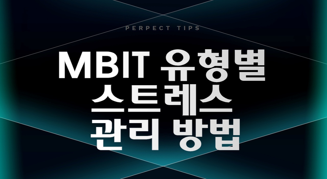 MBIT 유형별 스트레스 관리 방법